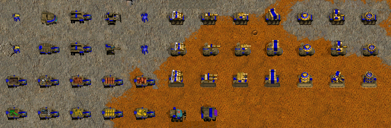 All vehicles here are buildable except the Evac Transport which is reserved for Campaign missions All vehicles here are buildable except the Evac Transport which is reserved for Campaign missions